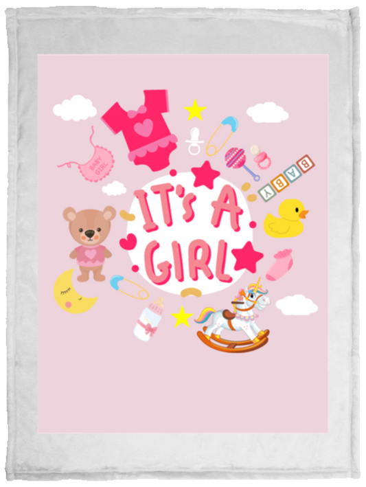 Plush Fleece Blanket - 30x40: IT'S A GIRL