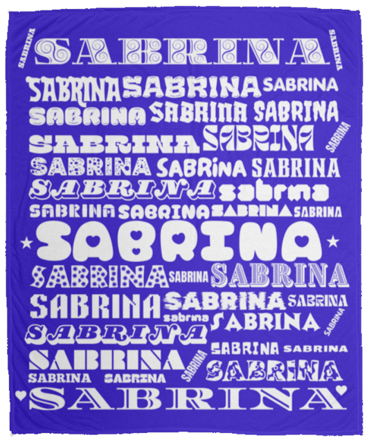 Plush Fleece Blanket - 50x60: SABRINA NAME BLANKET