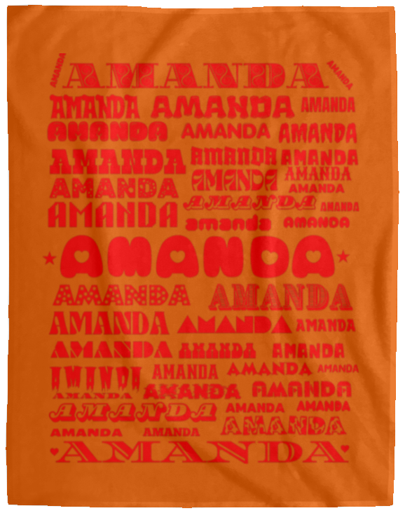 Plush Fleece Blanket - 60x80: AMANDA NAME BLANKET