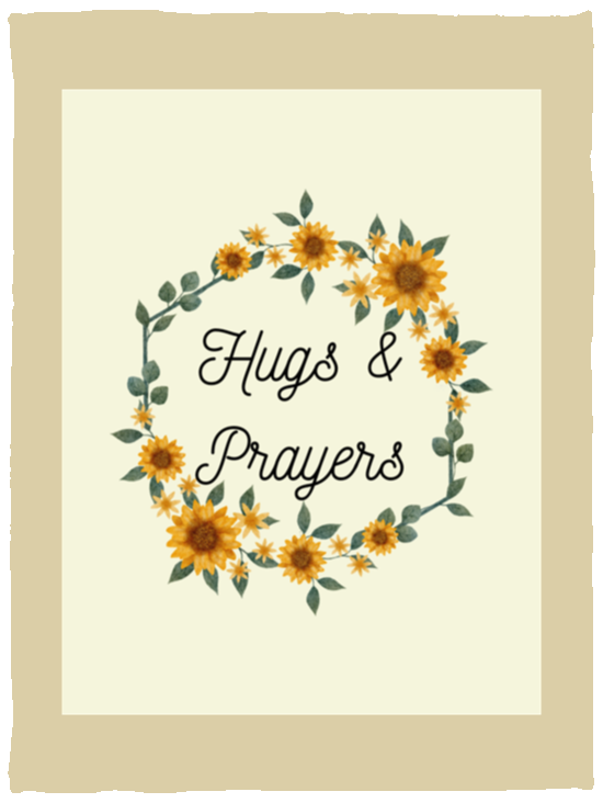 Plush Fleece Blanket - 30x40: Hugs & Prayers