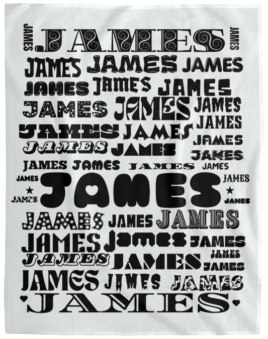 Plush Fleece Blanket - 60x80: JAMES NAME BLANKET