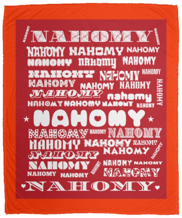 Plush Fleece Blanket - 50x60: NAHOMY NAME BLANKET