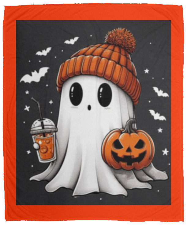 Plush Fleece Blanket - 50x60: HALLOWEEN GHOST BLANKET