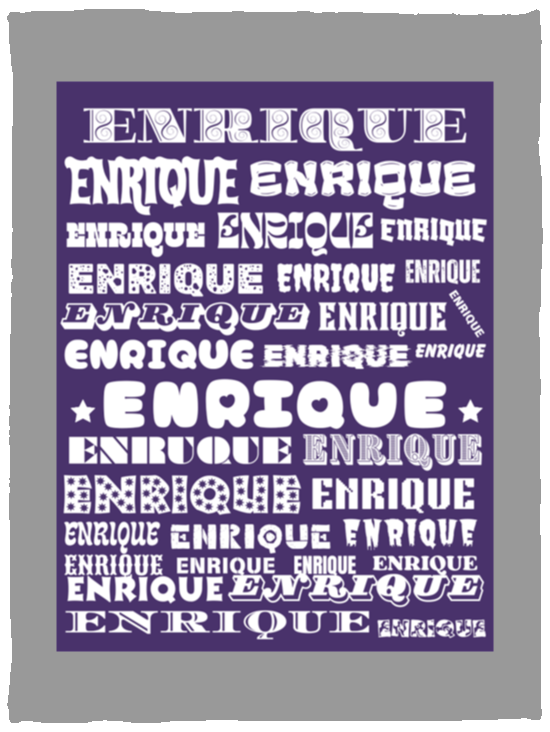 Plush Fleece Blanket - 30x40: ENRIQUE