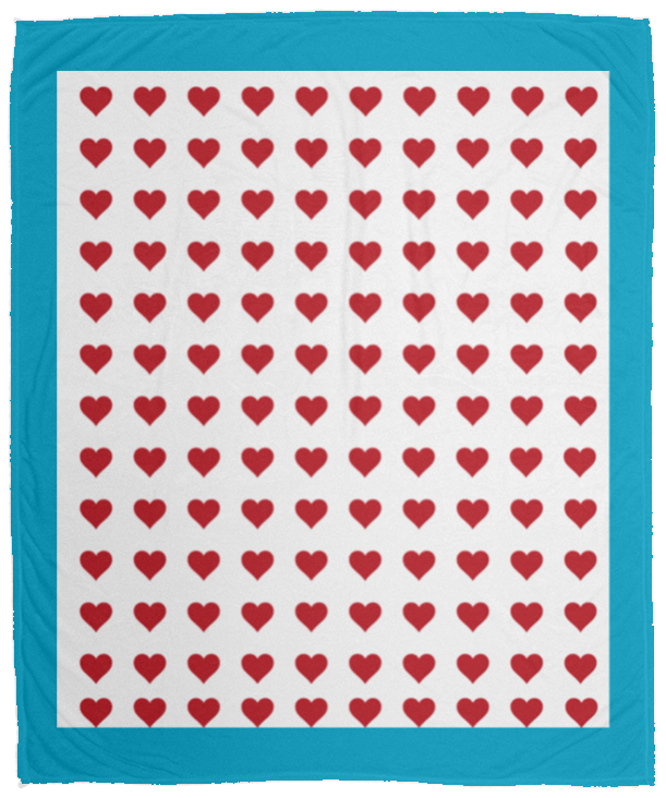 Plush Fleece Blanket - 50x60: HEARTS