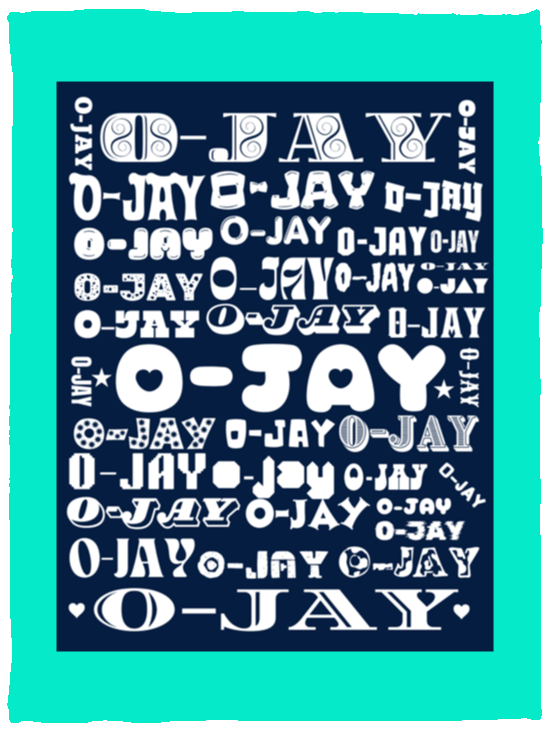 Plush Fleece Blanket - 30x40: O-JAY NAME BLANKET