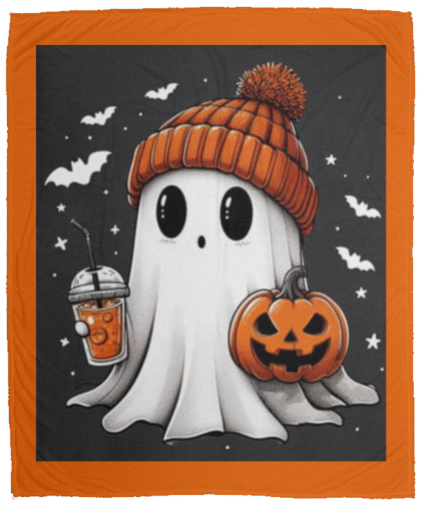 Plush Fleece Blanket - 50x60: HALLOWEEN GHOST BLANKET