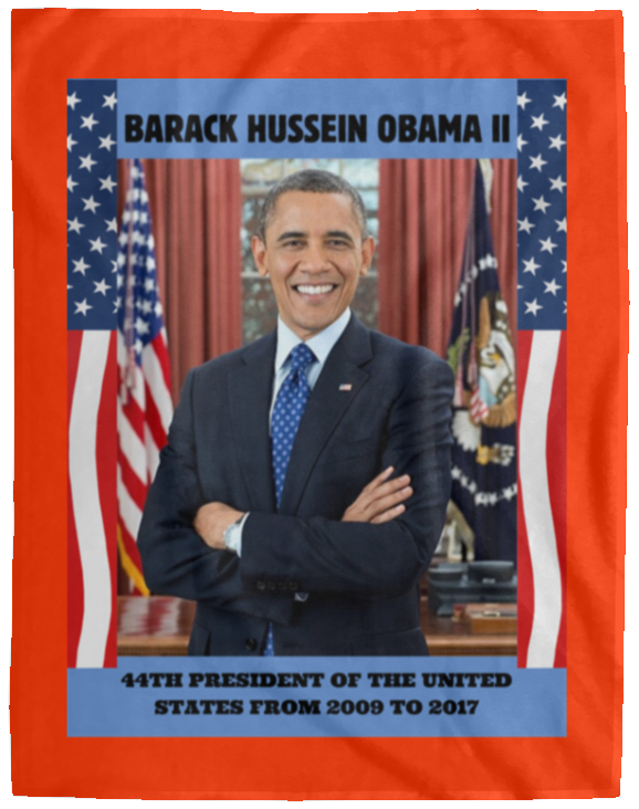 Plush Fleece Blanket - 60x80: PRESIDENT OBAMA BLANKET