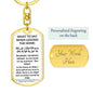 Keychain: WHAT TO SAY WHEN LEAVING THE HOME: In the Name of Allah, I have placed my trust in Allah,...