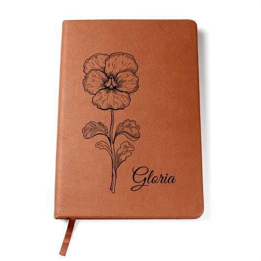 Graphic Journal: February Birth Month Flower Violet Gloria