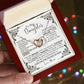 Interlocking Hearts Necklace: To My Daughter WHENEVER YOU FEEL OVERWHELMED, REMEMBER WHOSE DAUGHTER YOU ARE,...Love, Mom