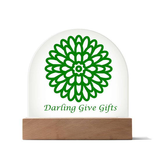 Acrylic Dome Plaque: Chrysanthemum Darling Give Gifts