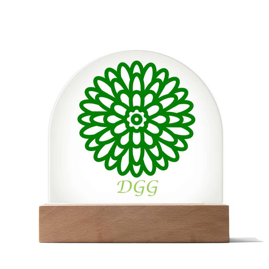 Acrylic Dome Plaque: Chrysanthemum Flower DGG