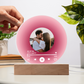 Acrylic Circle Plaque: Acrylic Circle Plaque: Acrylic Song Plaque - Anniversary Gift for Friends - Birthday Gift for Her or Him - Valentine’s Day Gift PINK VINYL RECORD WITH PHOTO AND FAVORITE SONG ALL OF ME JOHN LEGEND