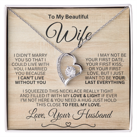 Love Knot Necklace: TO MY BEAUTIFUL WIFE