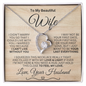Love Knot Necklace: TO MY BEAUTIFUL WIFE
