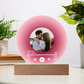 Acrylic Circle Plaque: Acrylic Circle Plaque: Acrylic Song Plaque - Anniversary Gift for Friends - Birthday Gift for Her or Him - Valentine’s Day Gift PINK VINYL RECORD WITH PHOTO AND FAVORITE SONG ALL OF ME JOHN LEGEND