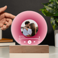 Acrylic Circle Plaque: Acrylic Circle Plaque: Acrylic Song Plaque - Anniversary Gift for Friends - Birthday Gift for Her or Him - Valentine’s Day Gift PINK VINYL RECORD WITH PHOTO AND FAVORITE SONG ALL OF ME JOHN LEGEND