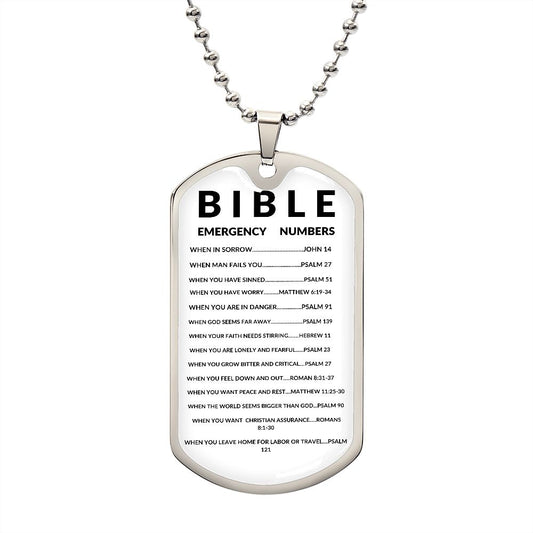 Dog Tag: WHEN IN SORROW.....JOHN 14 WHEN MAN FAILS YOU.....PSALM 27,...