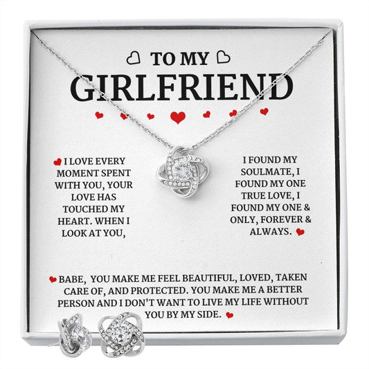 Love Knot Necklace: TO MY GIRLFRIEND I LOVE EVERY MOMENT SPENT WITH YOU,...